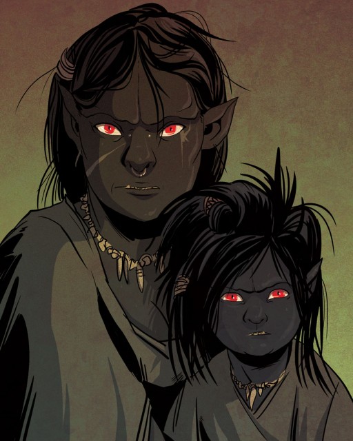 Orc Mother and Son